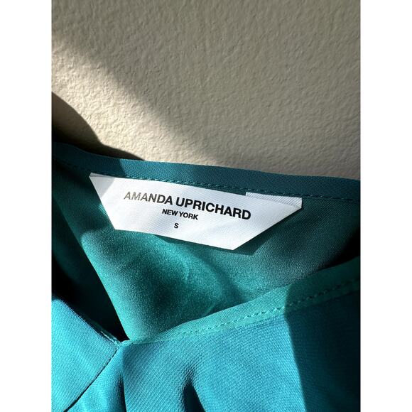 $268 Amanda Uprichard Belladonna Ruffle Midi Cocktail Dress Womens Size S New - Picture 3 of 4